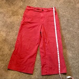 EUC Lucky Brand wide leg cropped chinos